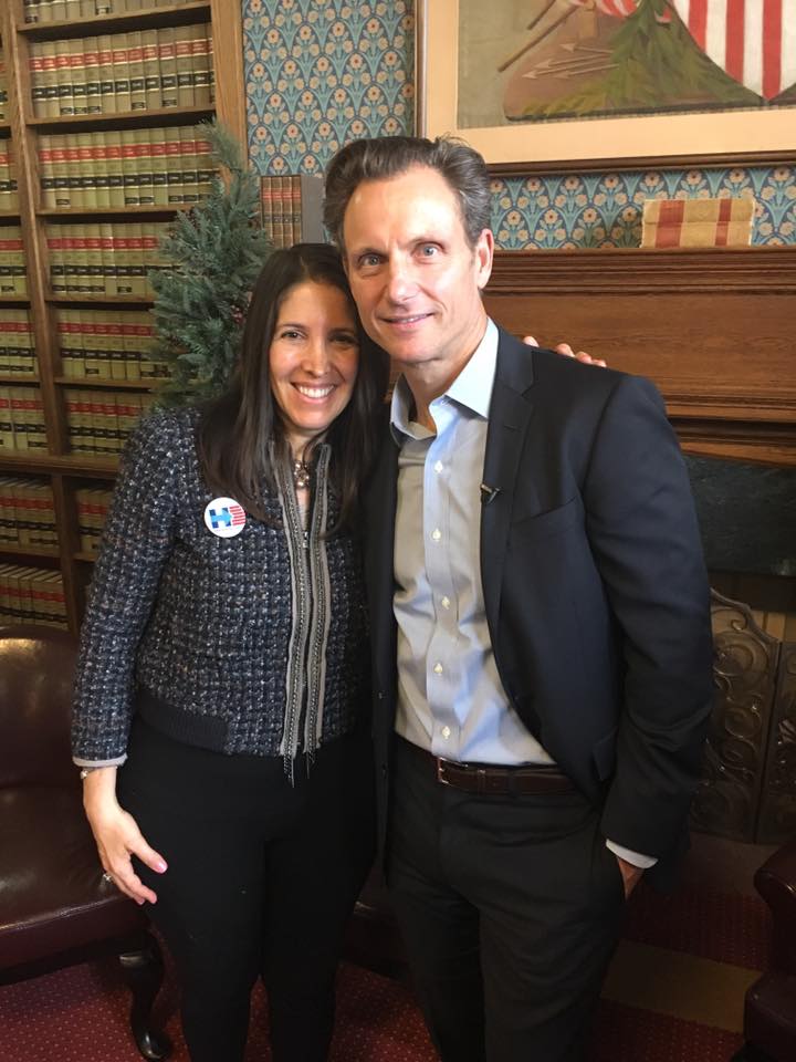 The Axelrod Firm President Sheryl Axelrod with Guest Speaker Tony Goldwyn at the Voter Protection Brunch