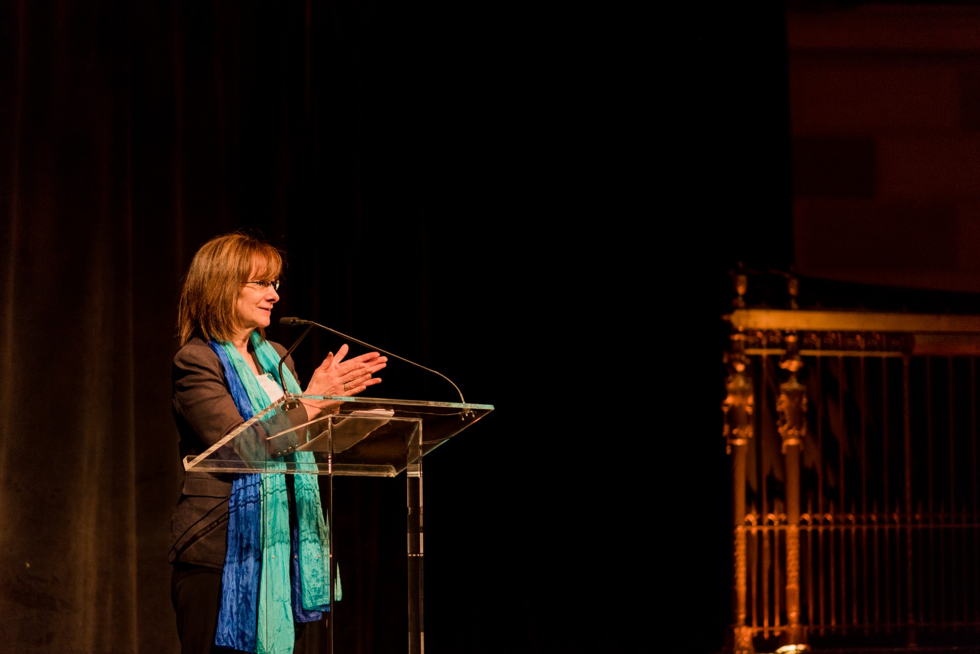 Chair of the ABA Section of International Law, Lisa Savitt, speaking at the Gotham Hall reception at the Spring 2016 meeting in New York City. Designed by Philip Sawyer and listed on the National Register of Historic Places, Gotham Hall was the original headquarters of Greenwich Savings Bank.