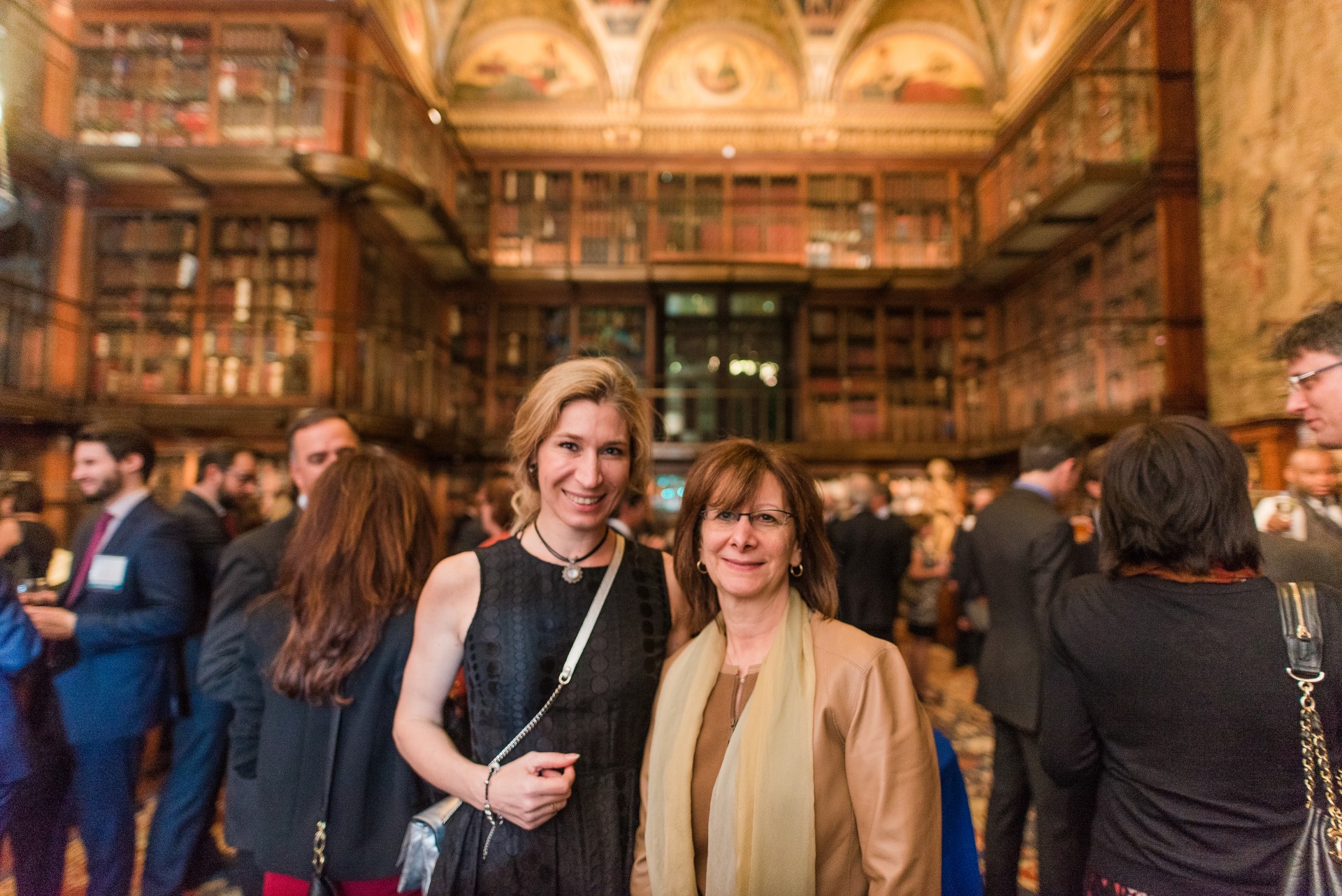 Lisa Savitt with Orsolyla Gorgenyi, President of AIJA (International Association of Young Lawyers) at the reception at The Morgan Library and Museum.